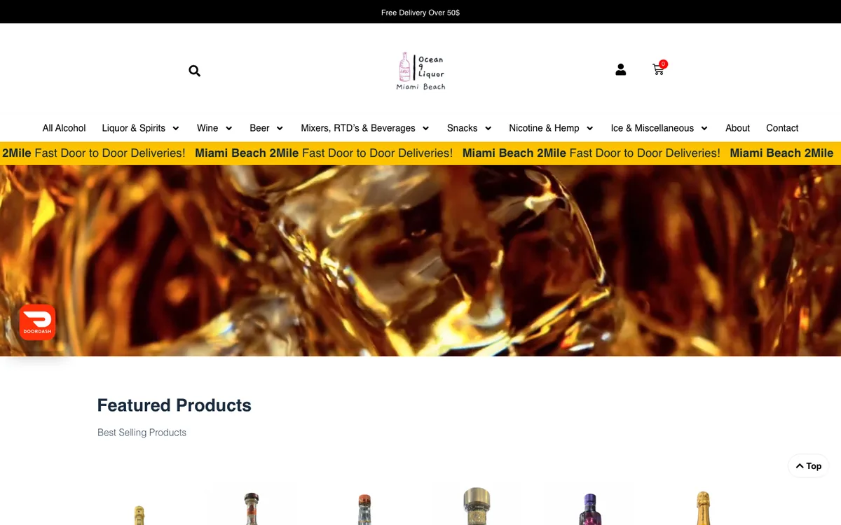 Ocean 9 Liquor online store